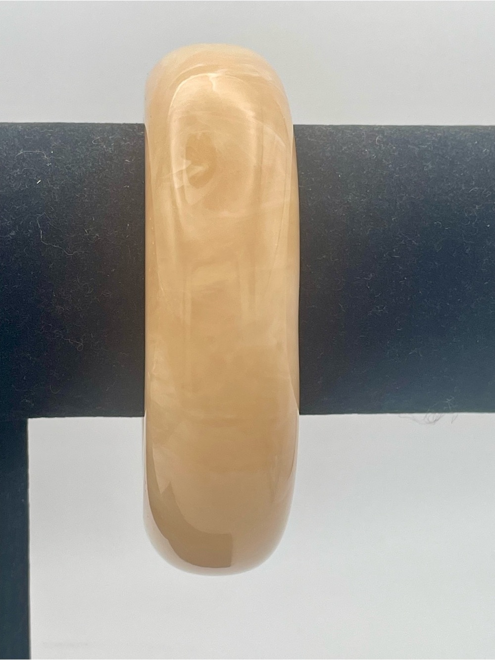 Cream Calcite Bangle Bracelet. 7 1/2 inches